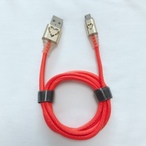 LED PU bőr gyors töltésű, kerek alumínium ház USB-kábel mikro USB-hez, C típusú, iPhone villám töltéshez és szinkronizáláshoz