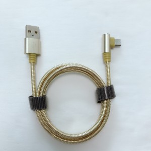 USB 2.0 fémcső kábel töltő kerek alumínium ház USB kábel mikro USB, C típusú, iPhone villám töltéshez és szinkronizáláshoz